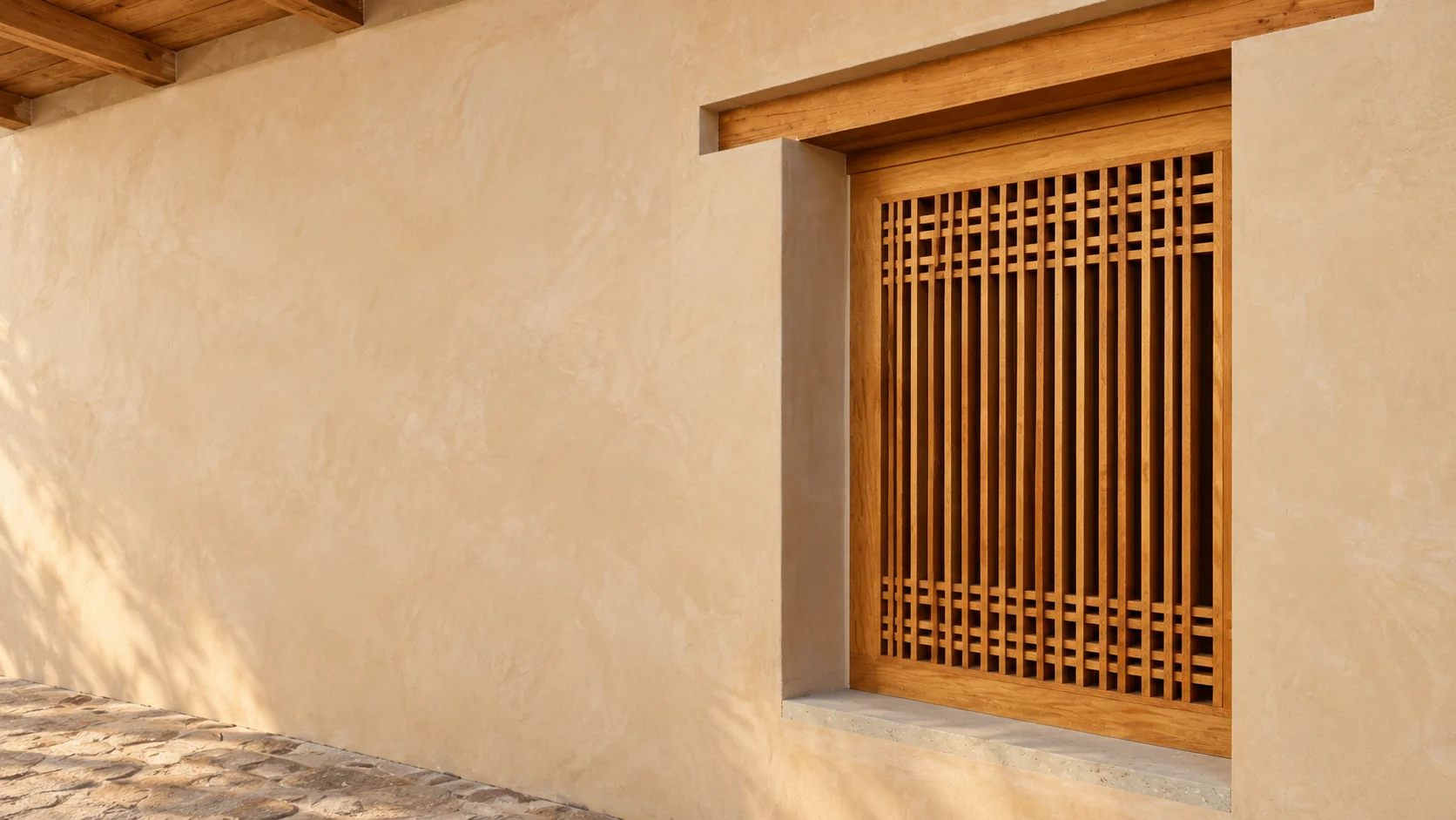 Casa S: Wood screen at Casa S · editorial image
